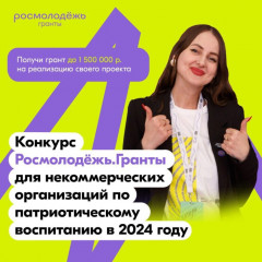 открыт приём заявок на конкурс Росмолодёжь.Гранты для НКО по патриотическому воспитанию - фото - 2